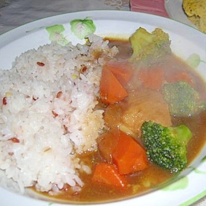 雑穀ご飯でカレーライス